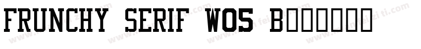Frunchy Serif W05 B字体转换